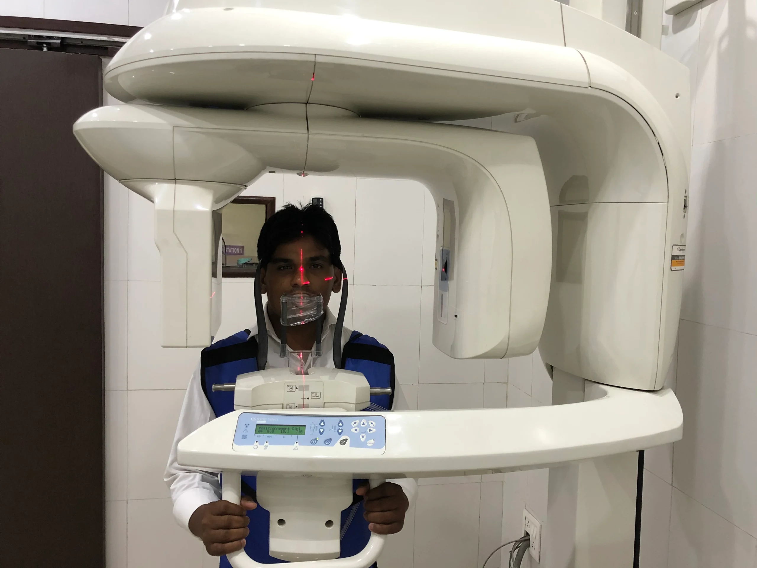 It sits inside a medical device, such as a dental x-ray or panoramic dental imaging device.